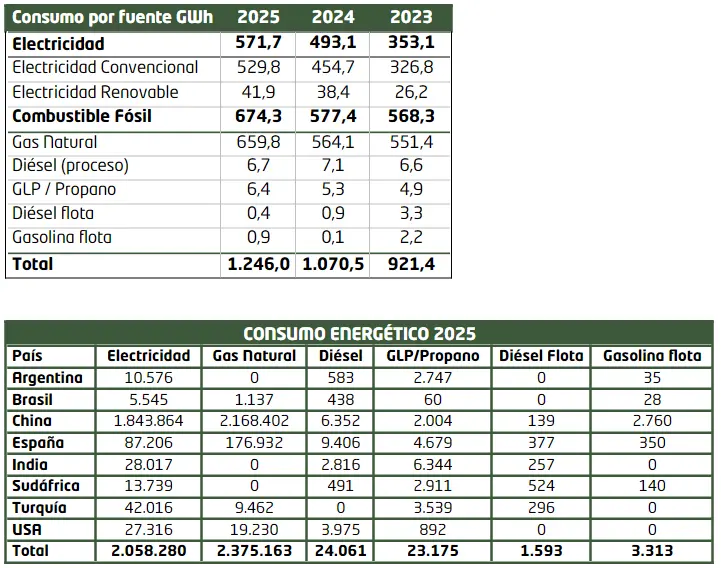 Consumo - memoria de sostenibilidad - GRI